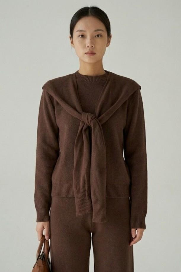 Bisiklet Yaka Bağlama Detaylı Kazak QS251180