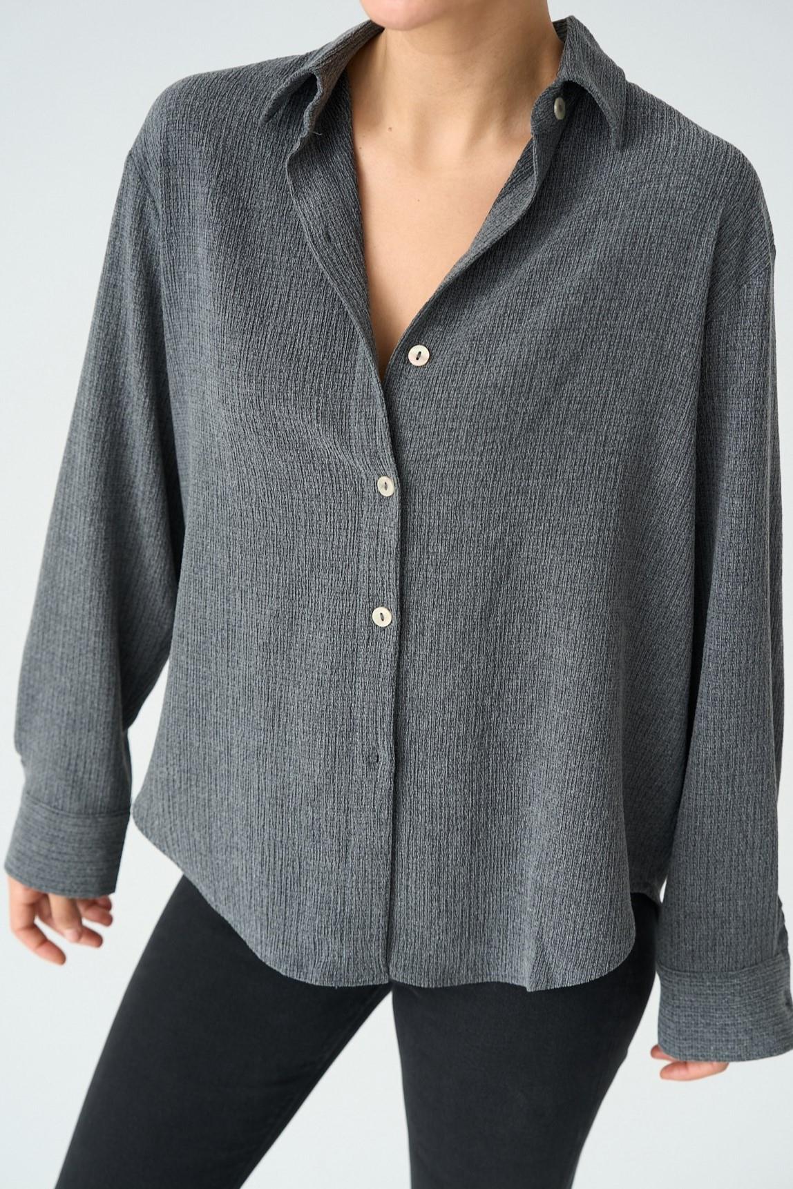 Arkası Uzun Dokuma Gömlek QS241031