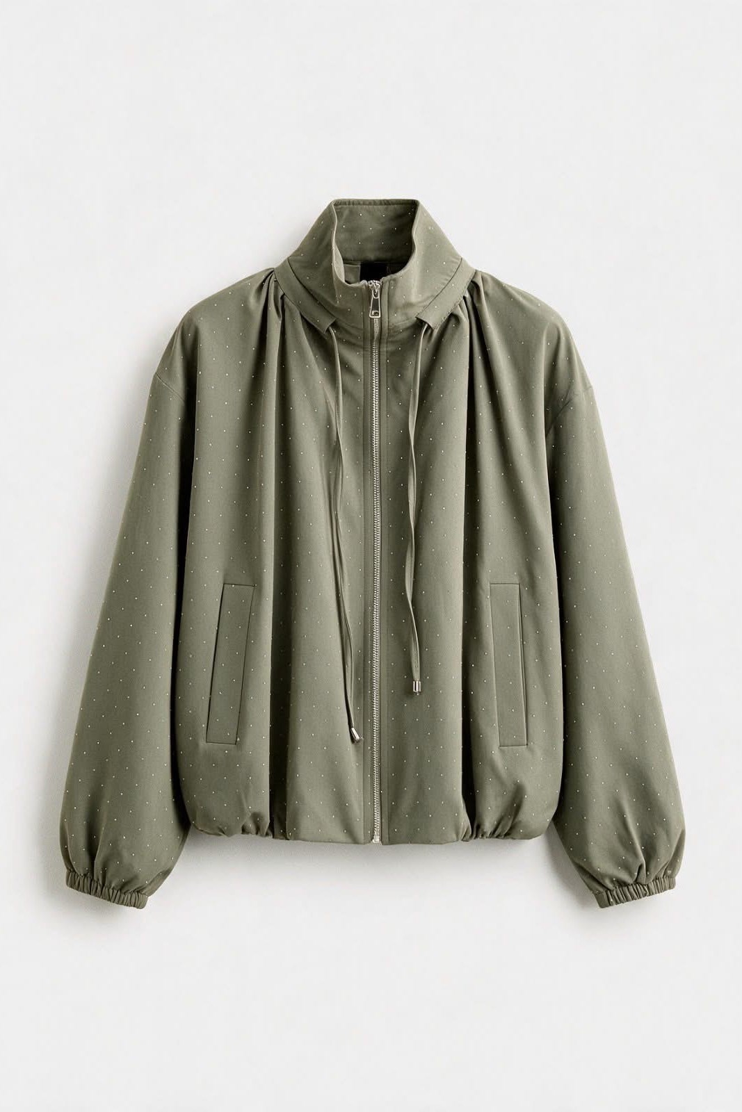 Taş Detaylı Cepli Bomber Ceket PR9762
