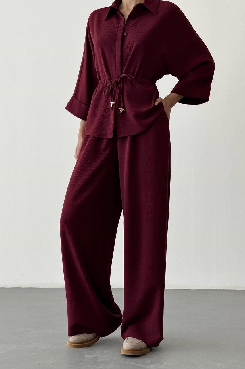 Bağcık Detaylı Yarım Kollu Gömlek QZ00808