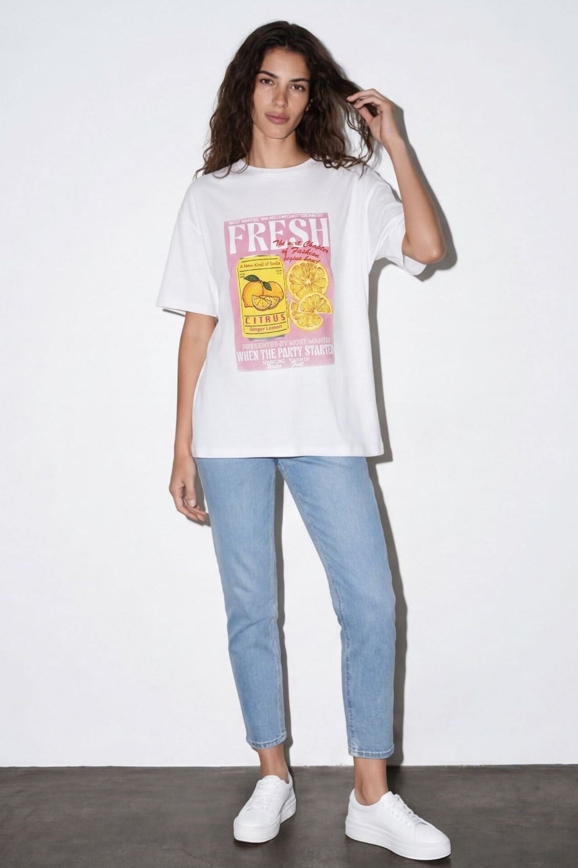 Fresh Yazı Baskılı T-shirt QZ02328
