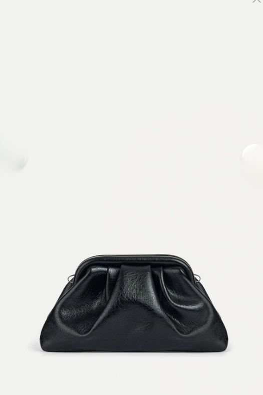 Mıknatıs Kapamalı Büzgü Detaylı Clutch Çanta SD8851