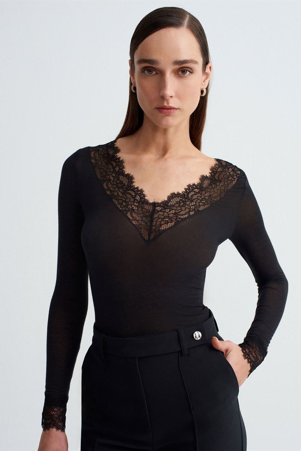 Dantelli Kaşmir Bluz DL32311