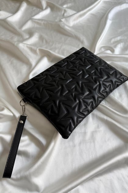 Yıldız Desenli Parlak Clutch Çanta SD5478