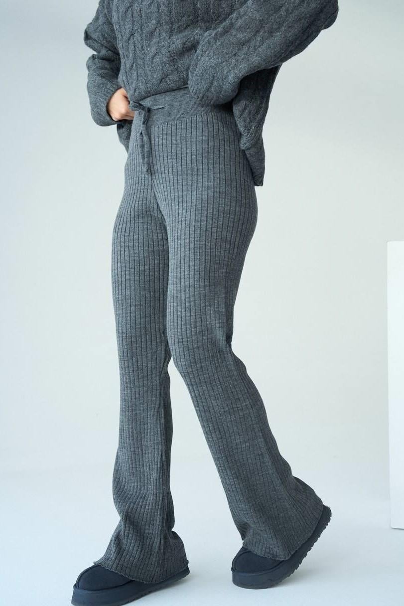 Beli Bağlamalı Triko Pantolon QS241011