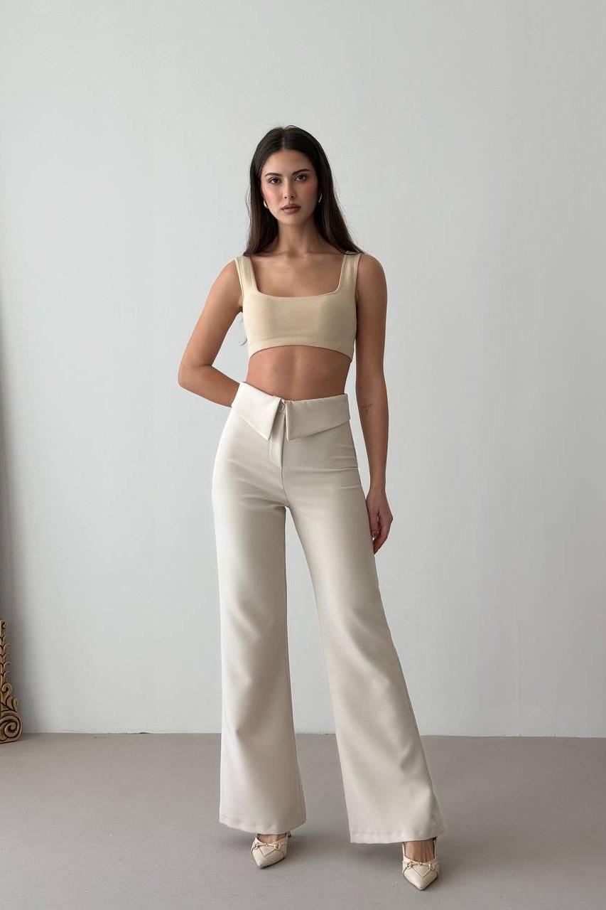 Beli Kemer Görünümlü Pantolon HYL710301