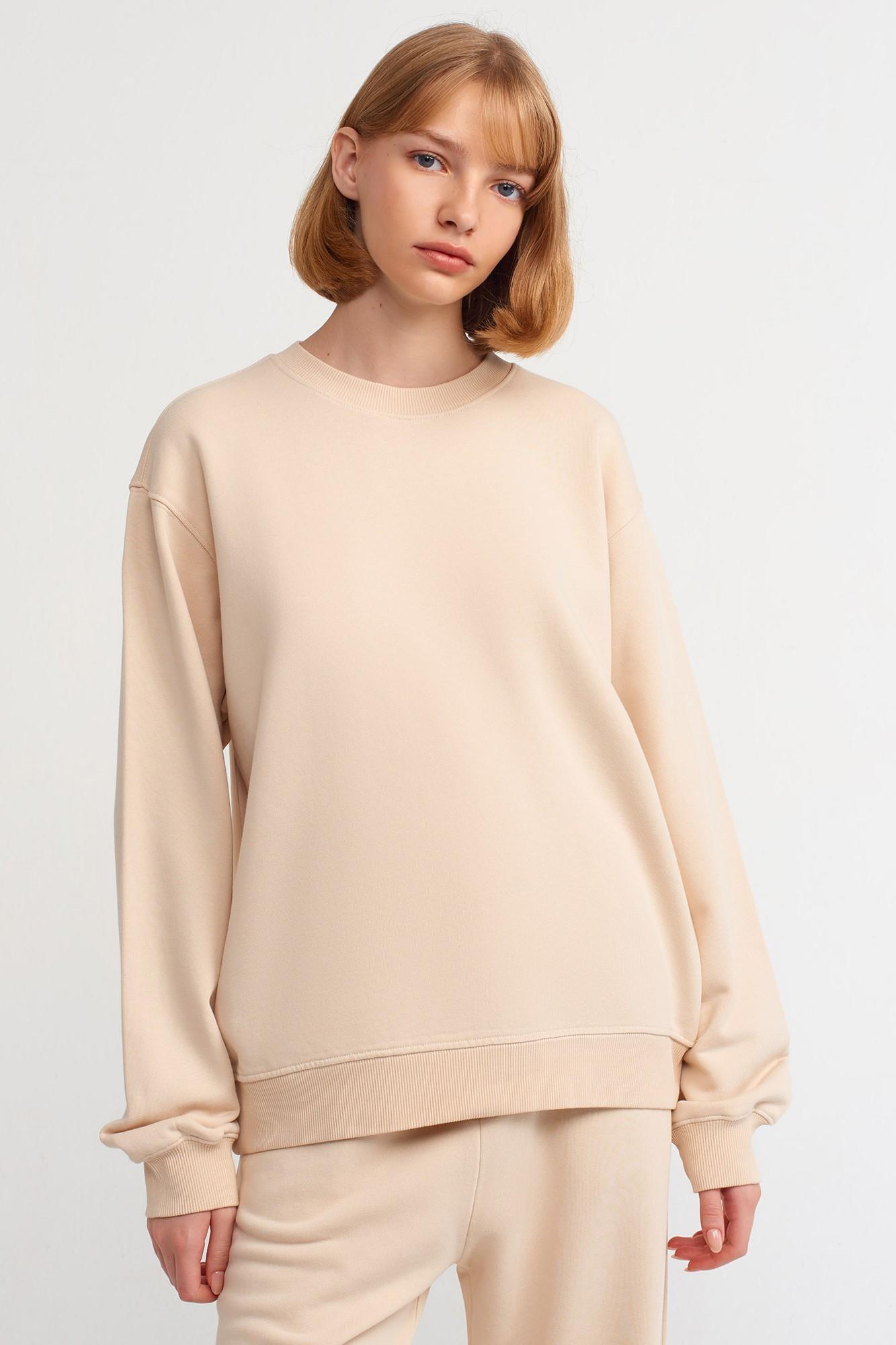 Bisiklet Yaka Sweatshirt DL40146