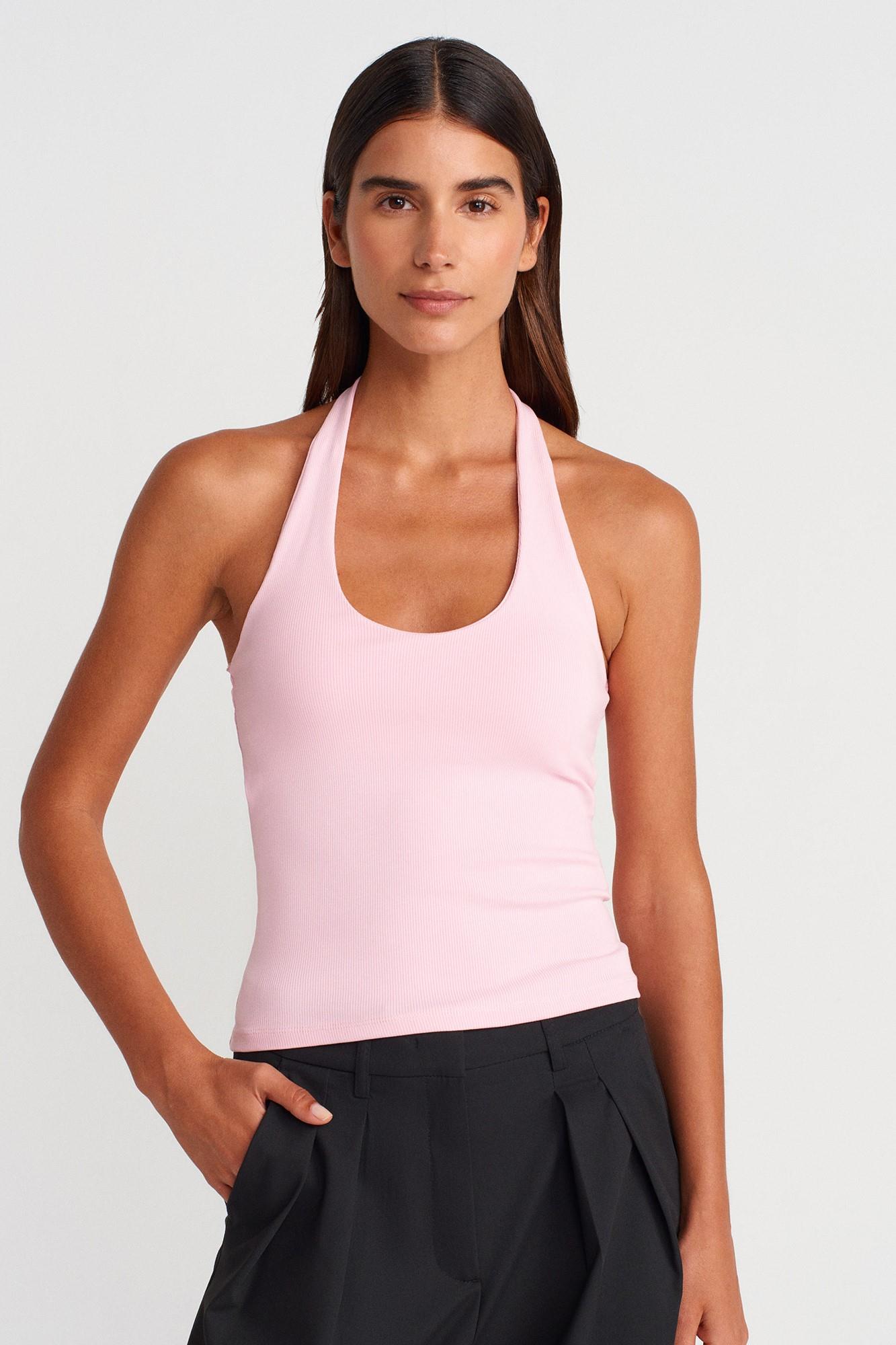 Boyundan Geçirmeli Halter Yaka Atlet DL21052