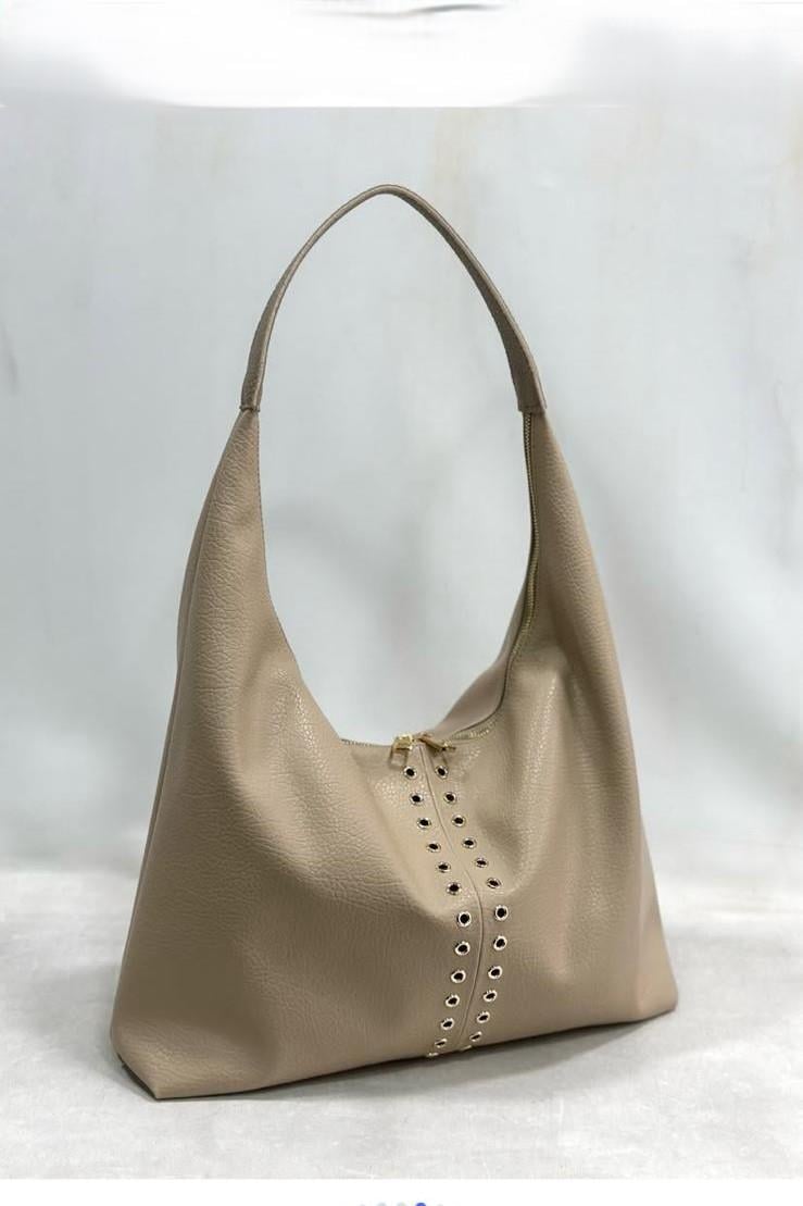 Zımba Aksesuarlı Deri Omuz Çantası RY513