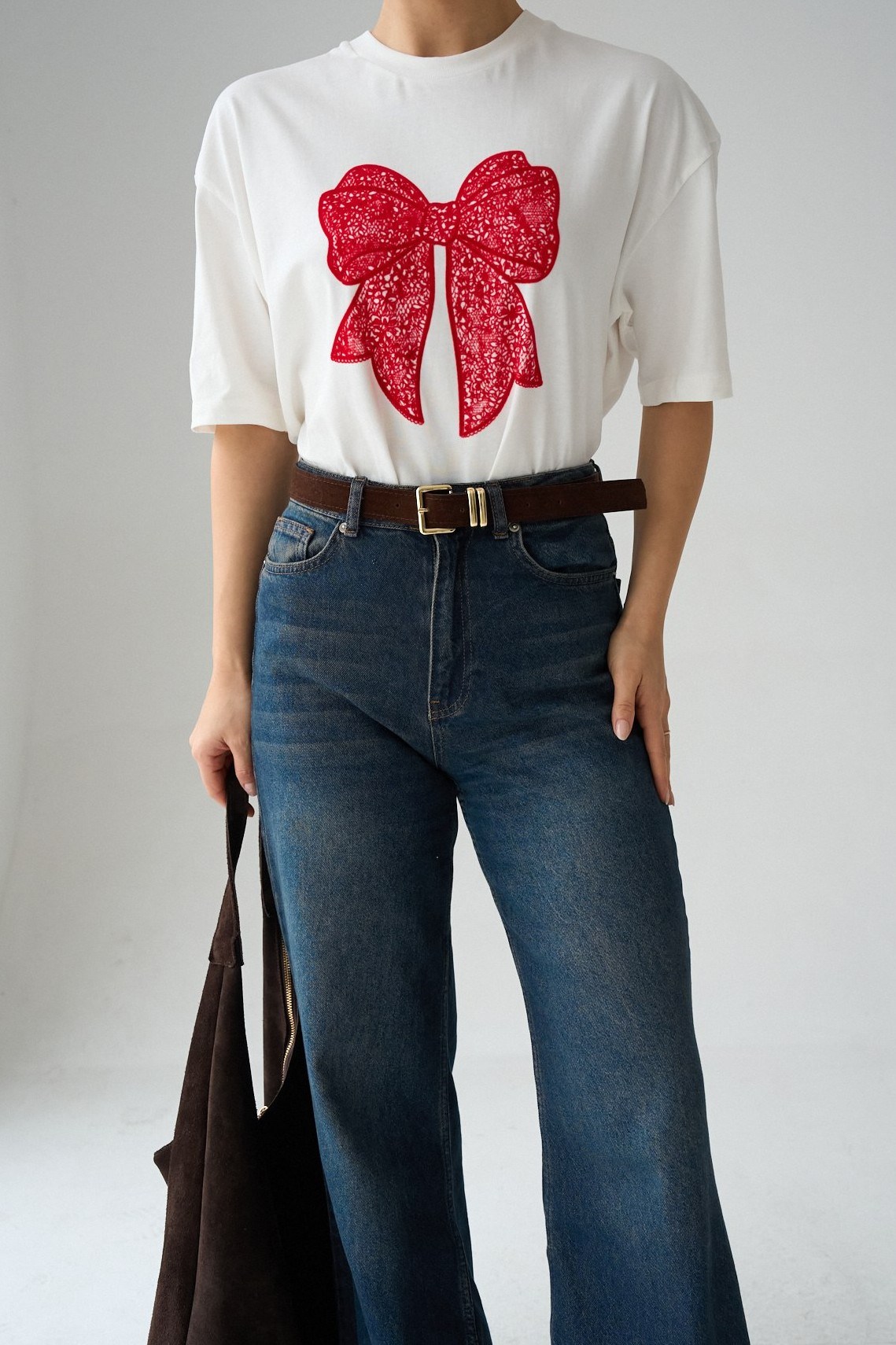 Kurdele Baskı Detaylı T-shirt QS261034