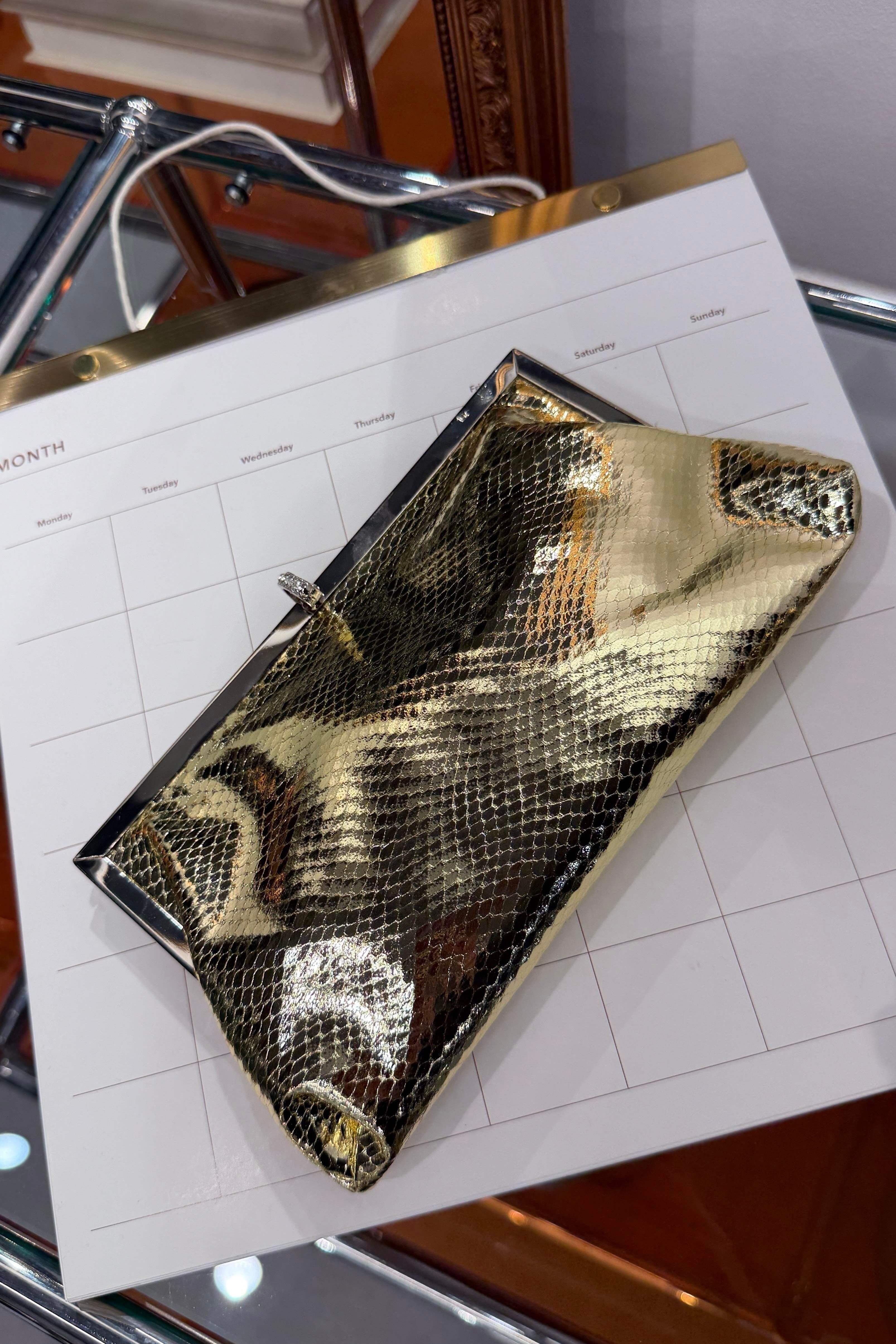 Krokodil Desen Taş Detaylı El Çantası FE4597