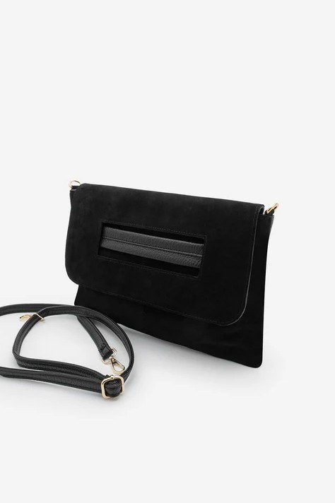 Deri Detaylı Süet Clutch Çanta FE308