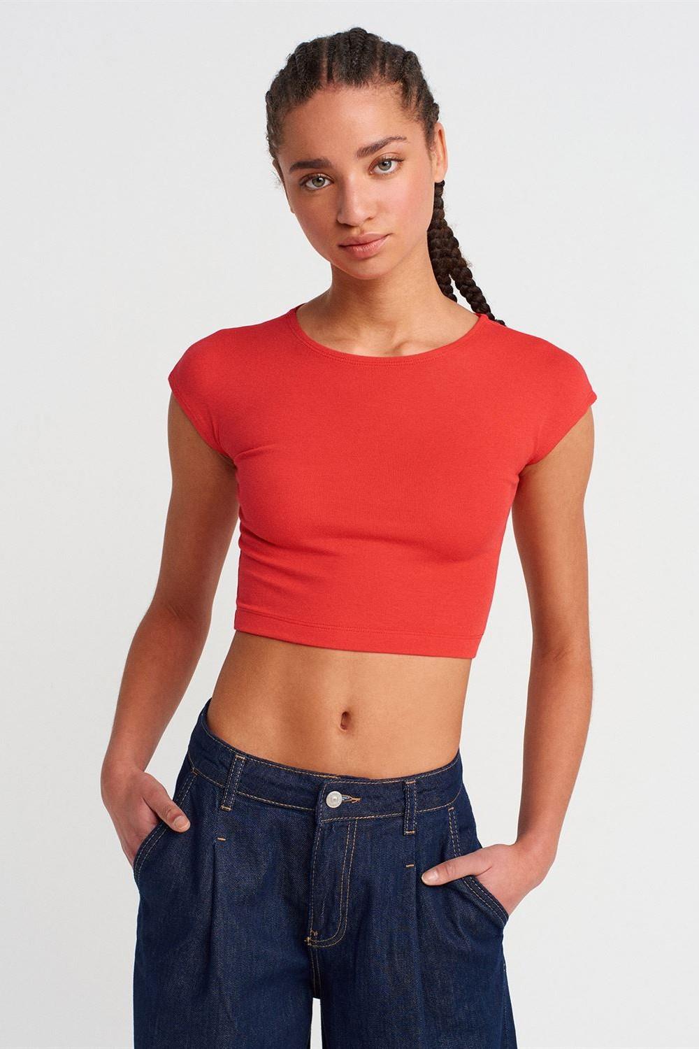 Kısa Kollu Basic Crop DL30528