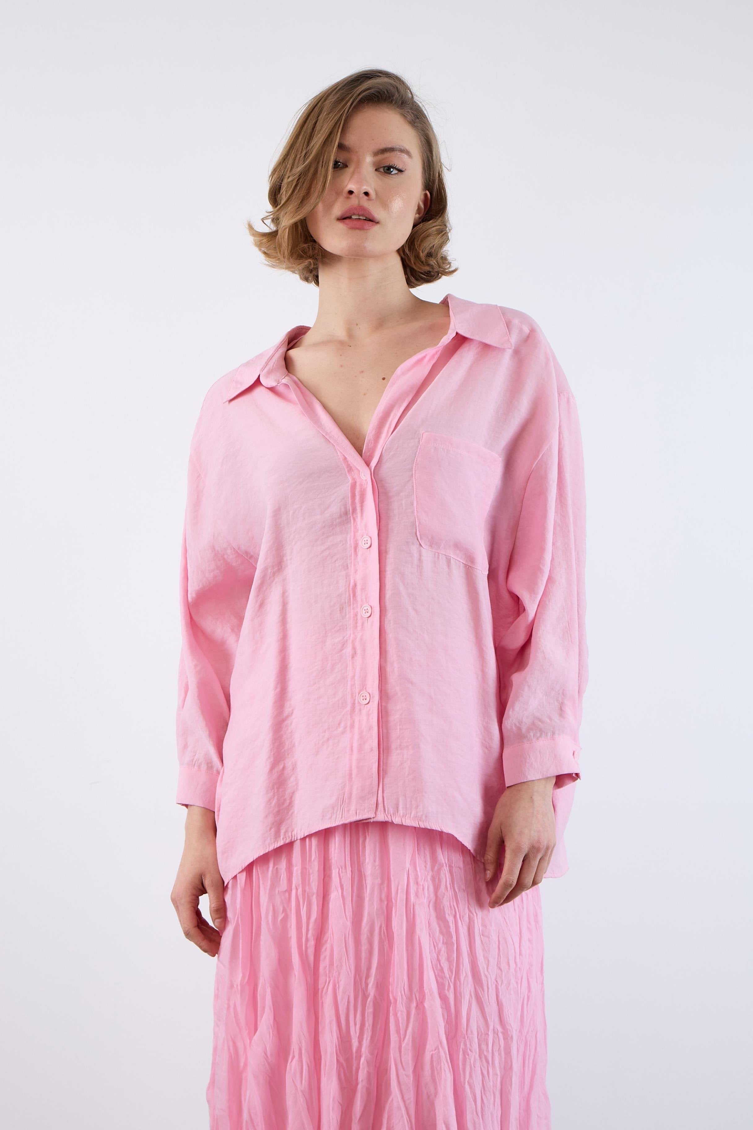 Düşük Omuzlu Oversize Gömlek PR4612
