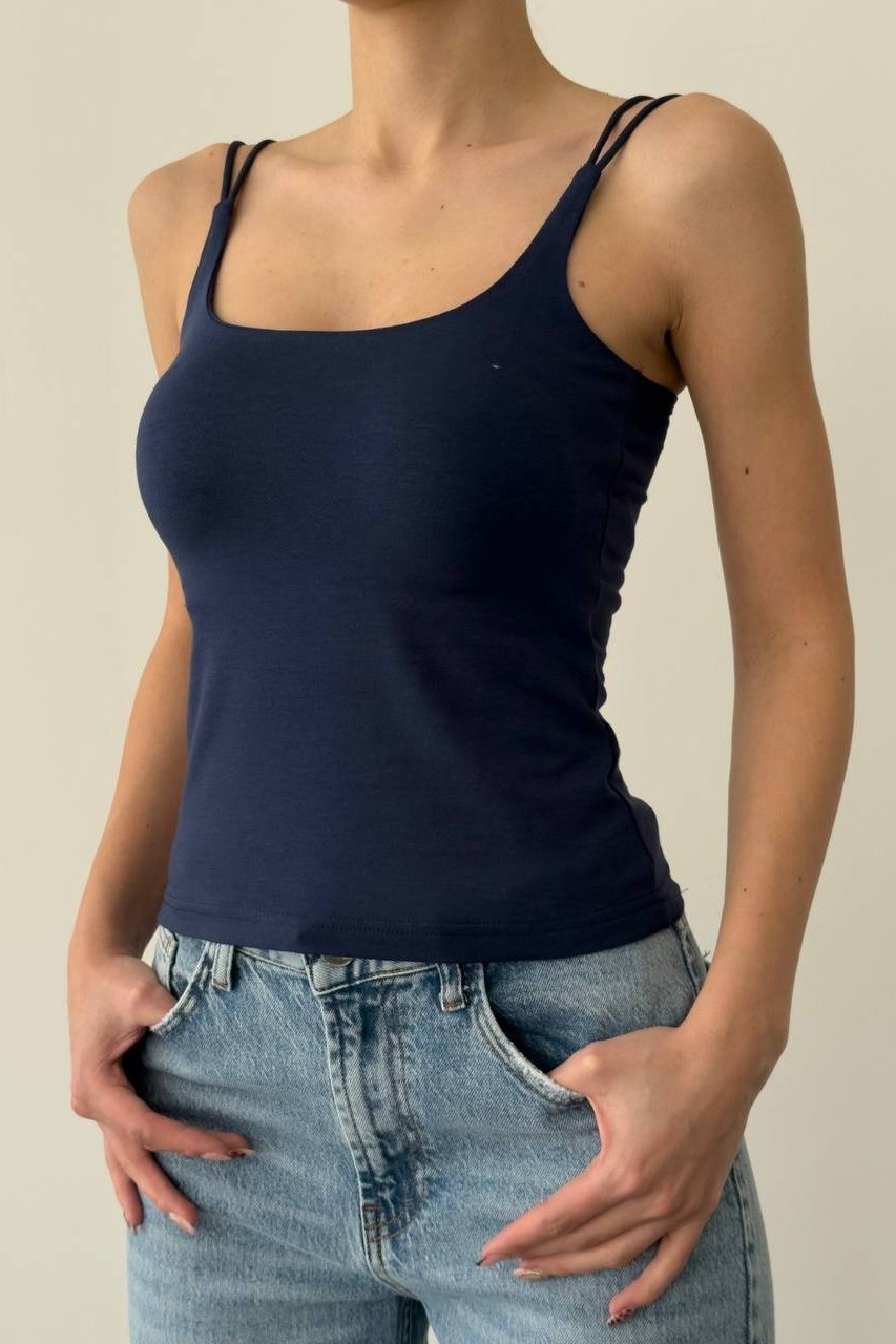 Geniş Yaka Çift Askılı Atlet QZ01406