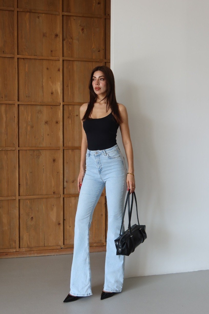 Yüksek Bel Flare Jean LC7578