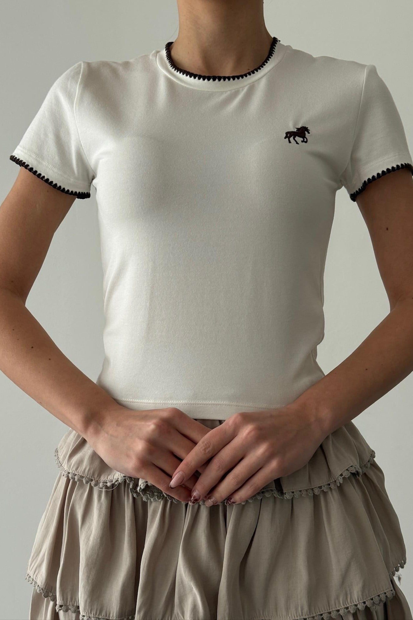 Nakış Detaylı T-shirt QZ01644