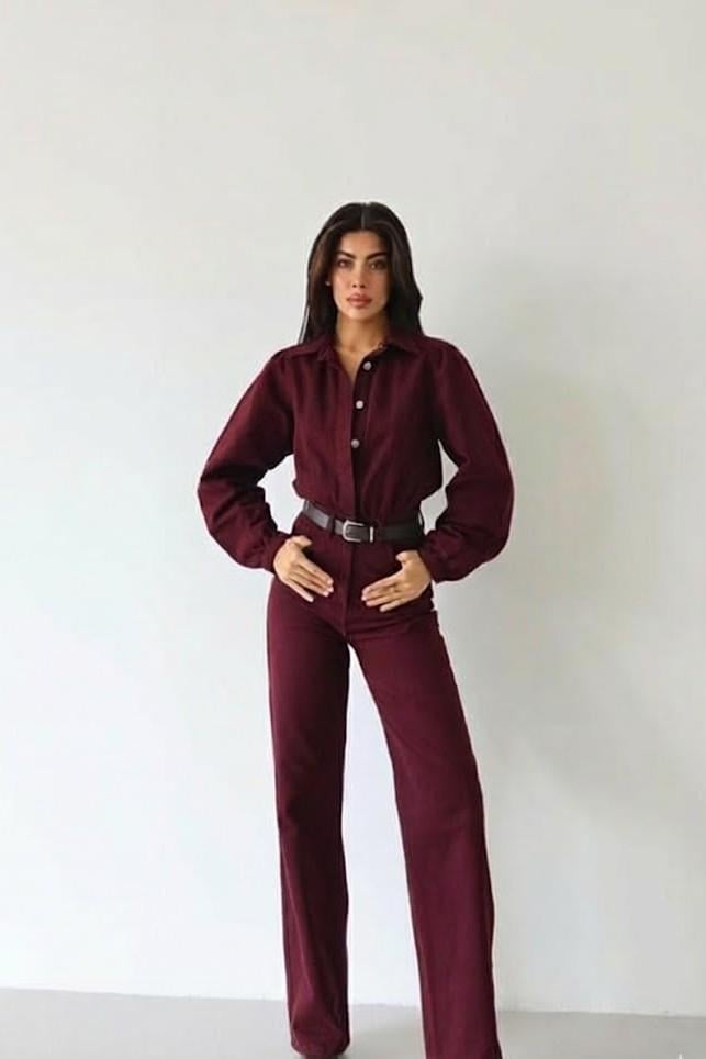 Kemer Detaylı Düğmeli Jean Tulum LC8152