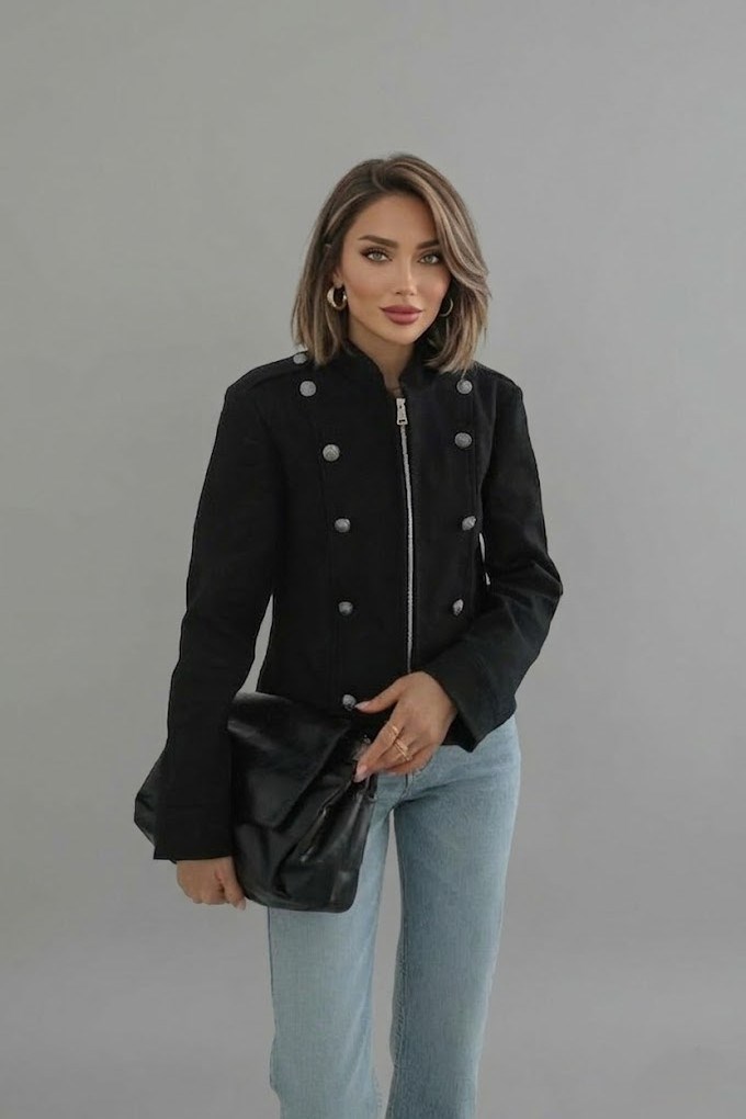 Apolet Detaylı Düğmeli Ceket HF502341