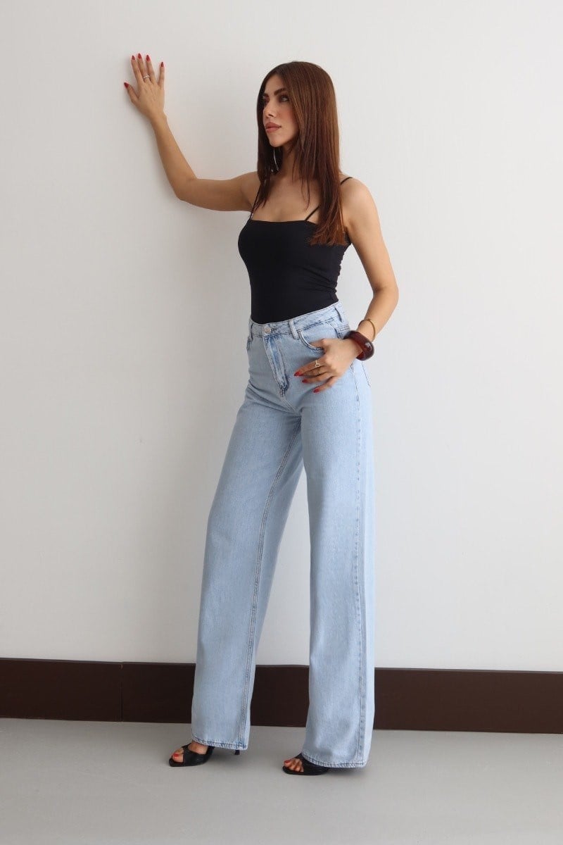 Yüksek Bel Wide Leg Jean LC7714