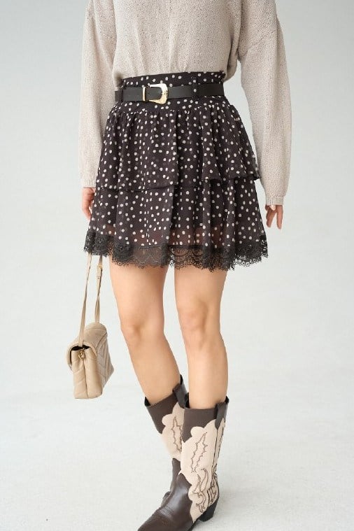 Kemer Detaylı Volanlı Etek QS261010