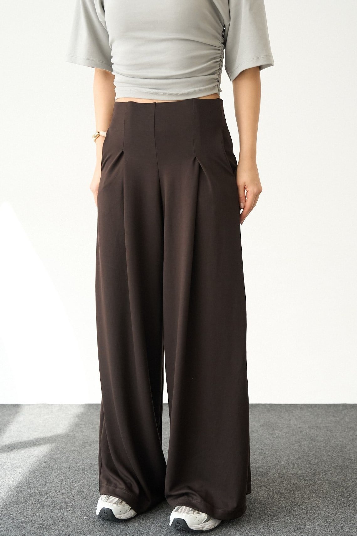 Pile Detaylı Yumuşak Dokulu Pantolon QS261003