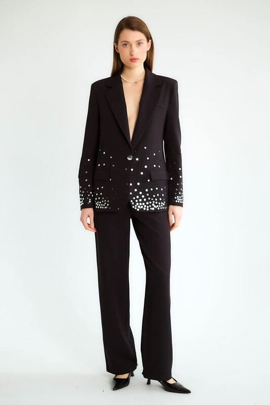 Pul İşlemeli Blazer Ceket Pantolon Takım RB80351