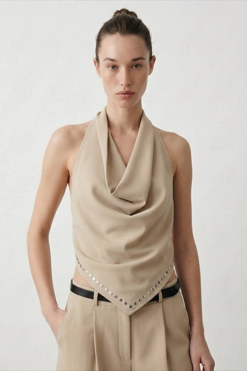 Trok Detaylı Önü Drapeli Bluz QZ01807