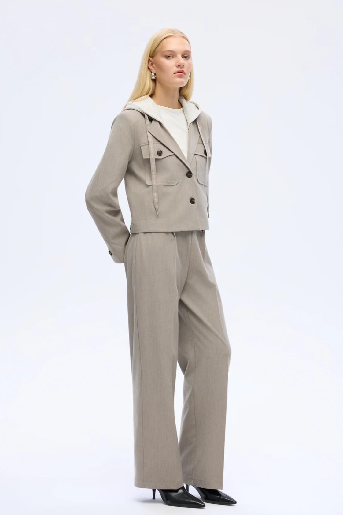 Kapüşonlu Ceket Matchli Pantolon Takım QZ01111