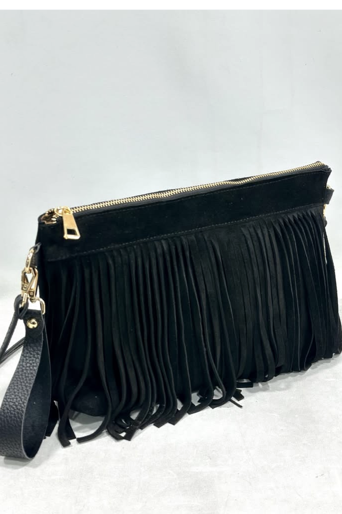 Püskül Detaylı Süet El Çantası RY505