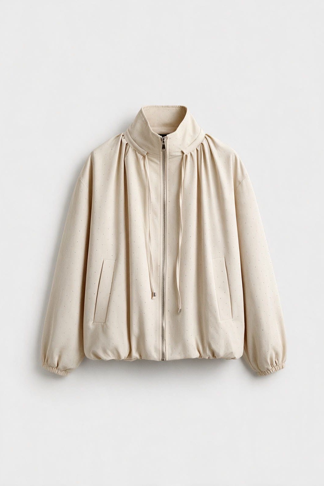 Taş Detaylı Cepli Bomber Ceket PR9762