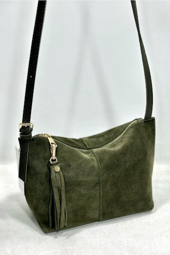 Püskül Fermuar Detaylı Deri Saplı Kol Çantası RY0500