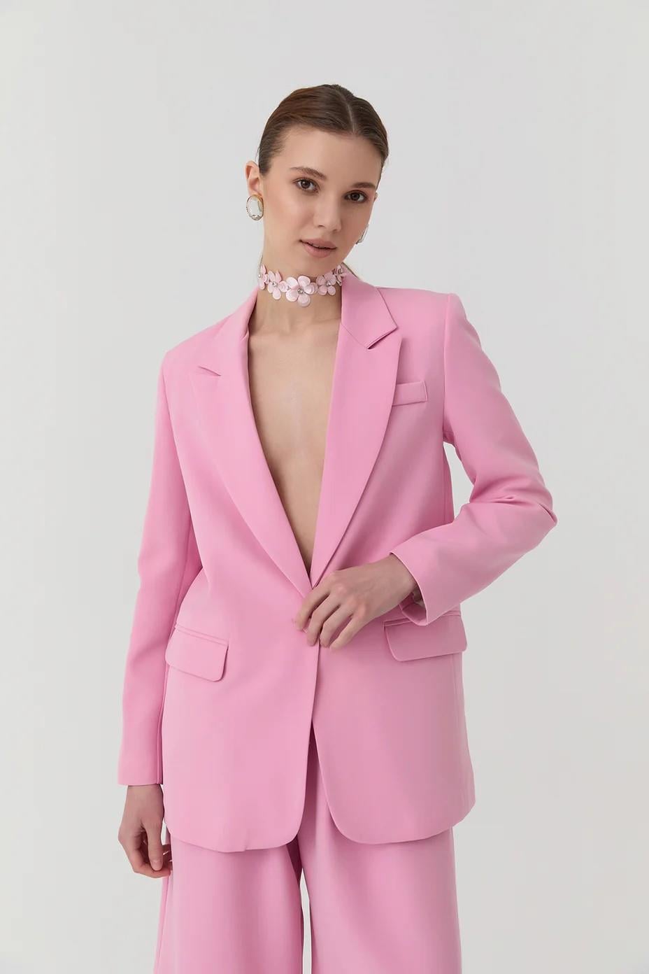 Kapaklı Cepli Oversize Ceket QZ50873