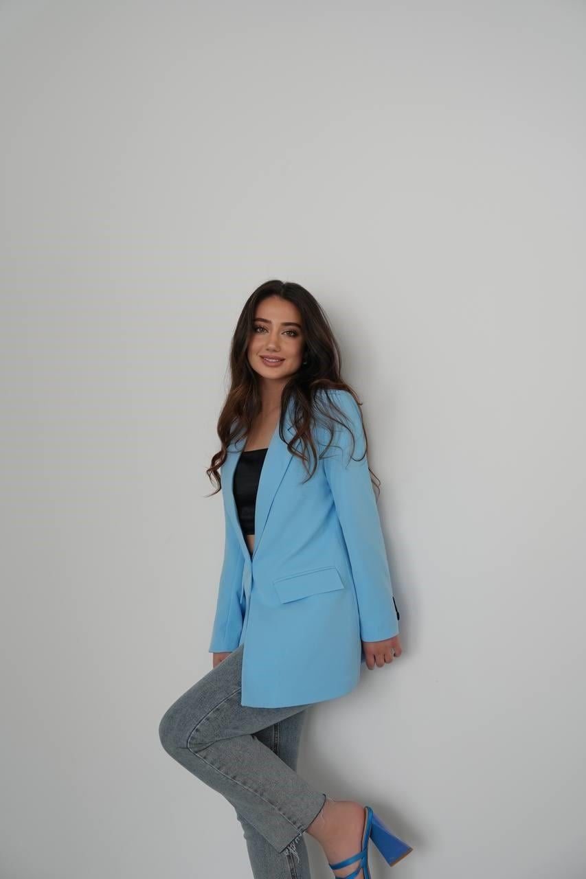 Kapaklı Cepli Tek Düğme Blazer Ceket HYL3133