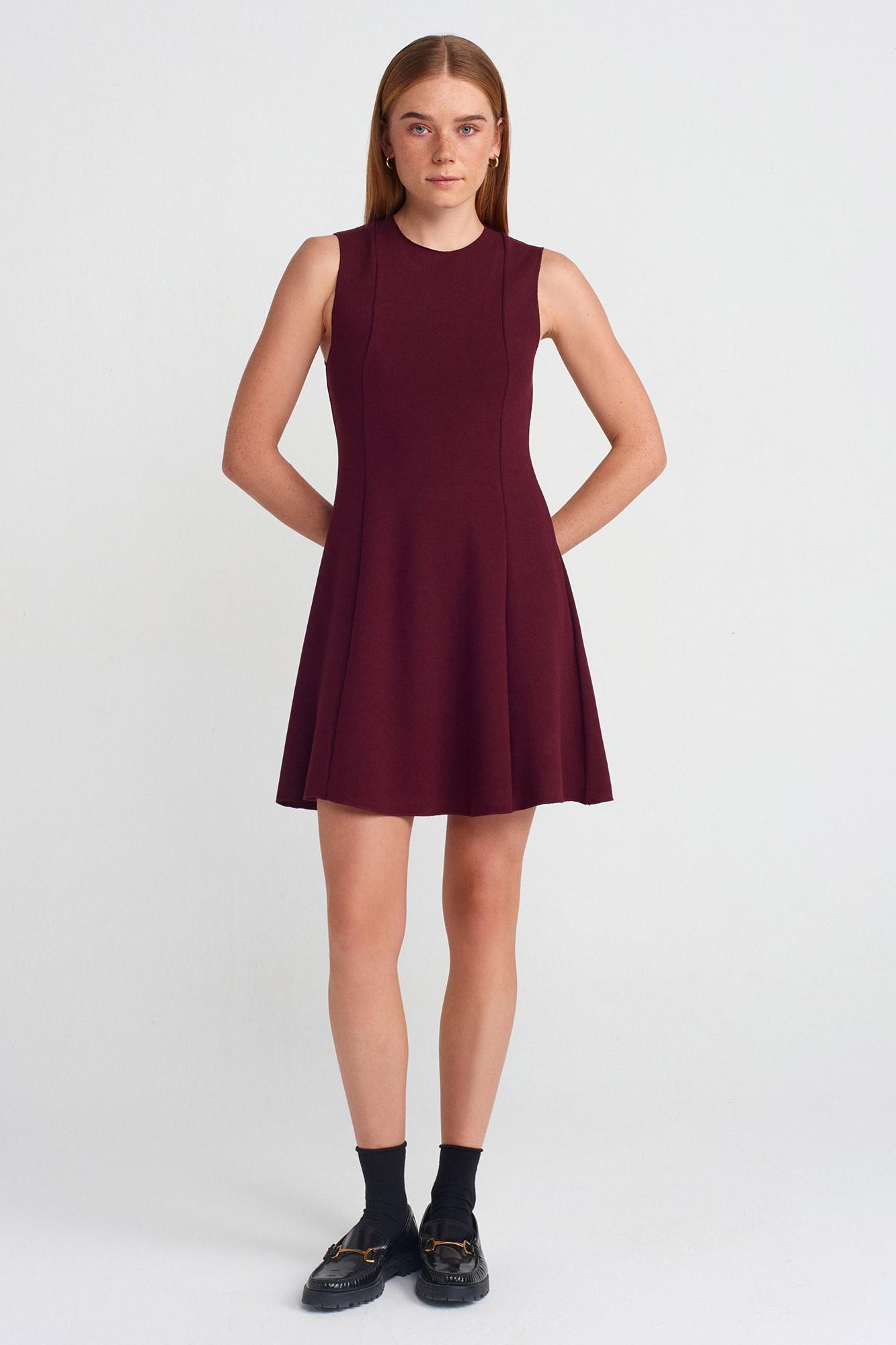 Volanlı Kolsuz Mini Elbise DL91293