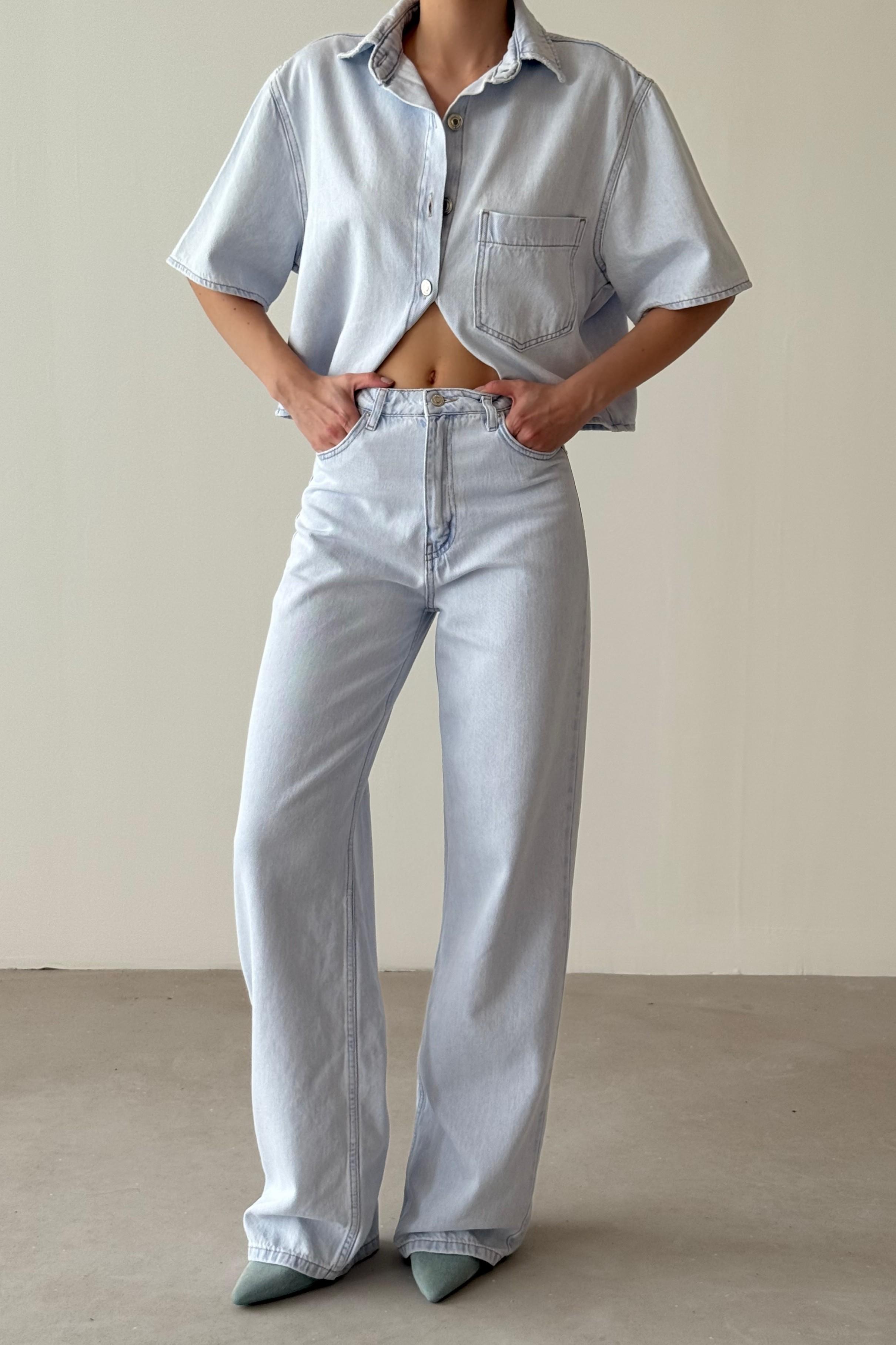 Yüksek Bel Wide Leg Jean LC7714
