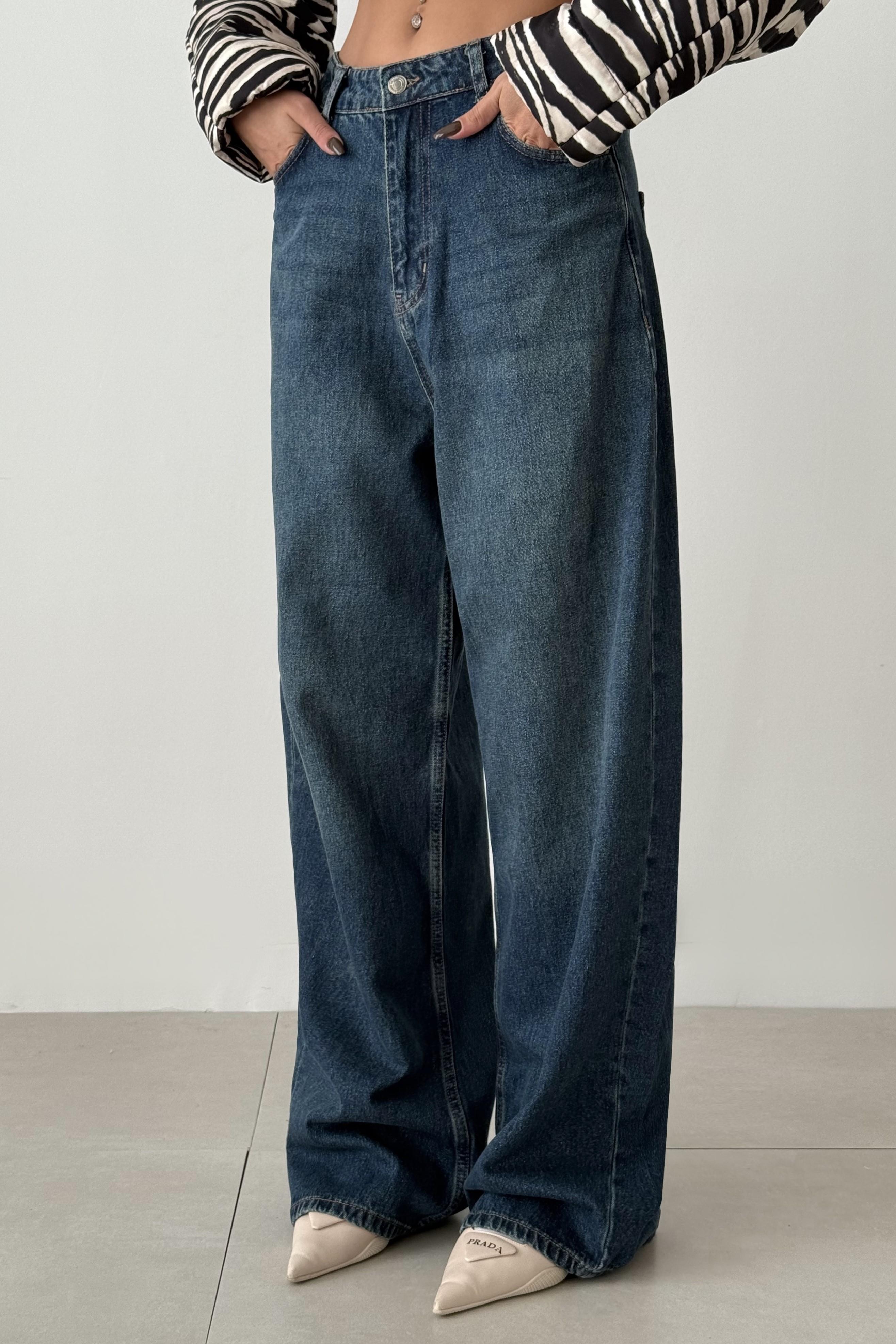Yüksek Bel Wide Leg Jean LC7714