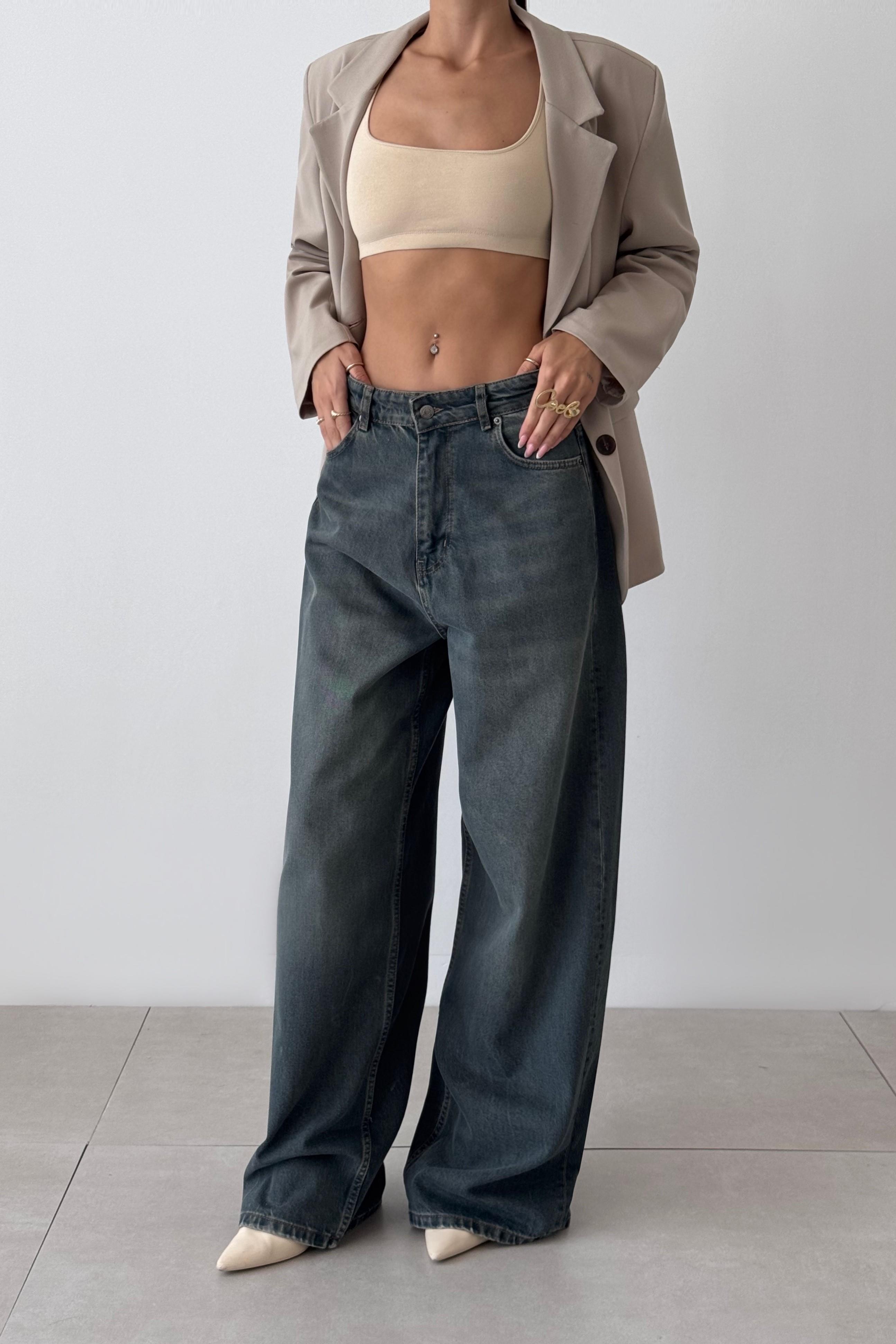 Yüksek Bel Wide Leg Jean LC7714