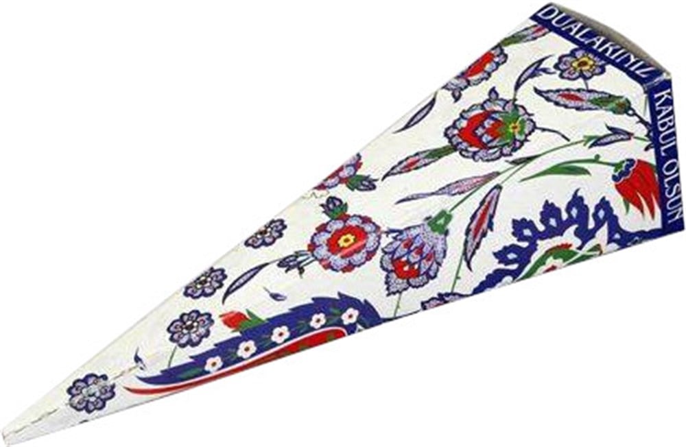 Boş Mevlüt Külahı Çini Desenli Sarı Çini Siyah Lale modeller