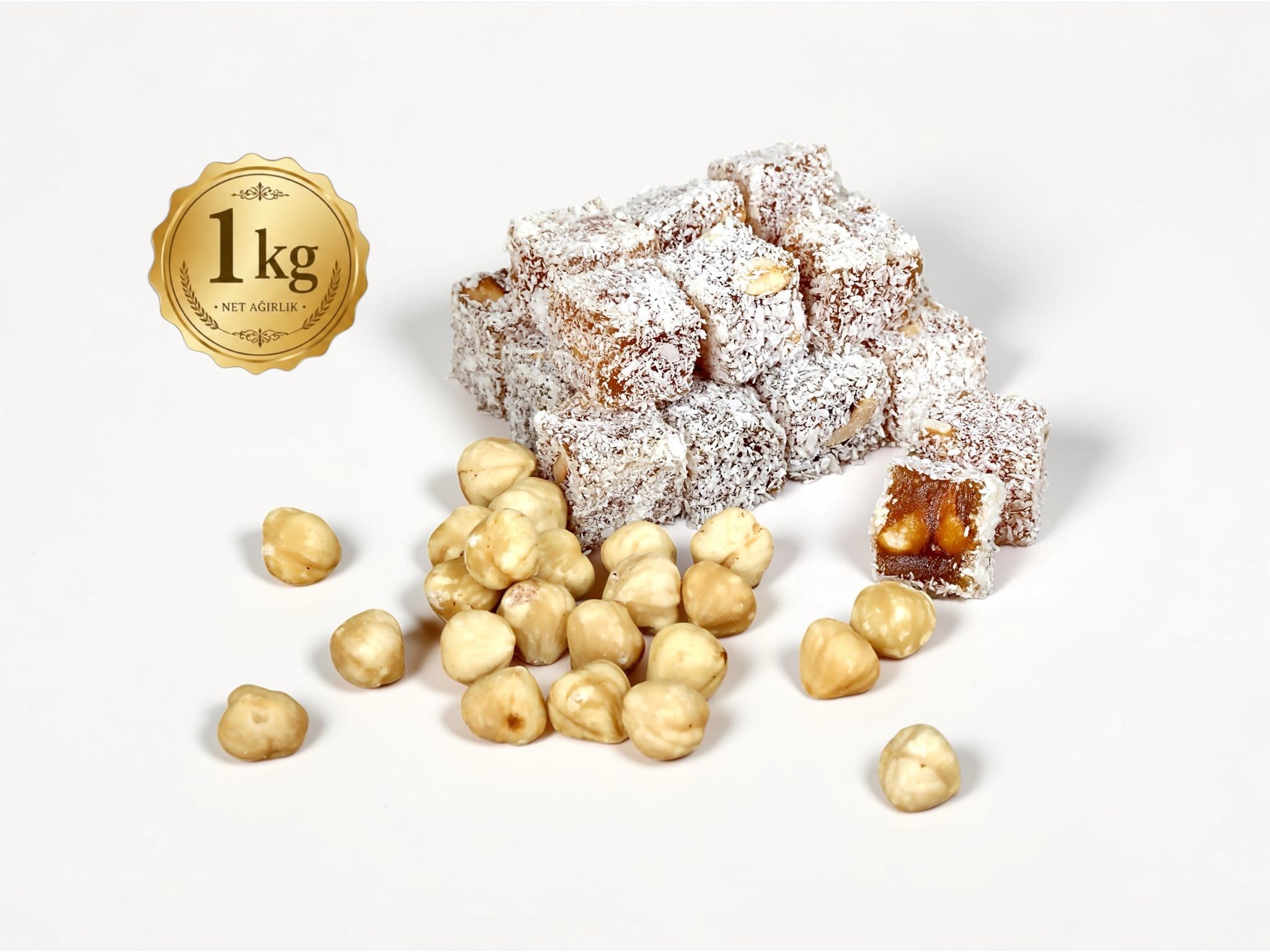 ÇİFTE KAVRULMUŞ FINDIKLI LOKUM / 1KG