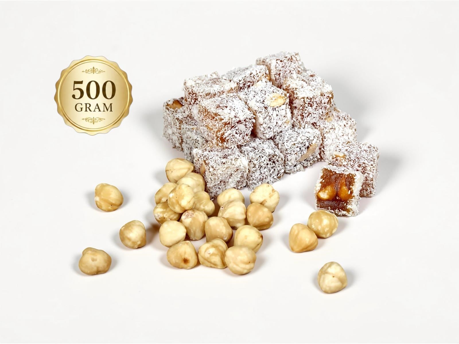 ÇİFTE KAVRULMUŞ FINDIKLI LOKUM / 500 GR.