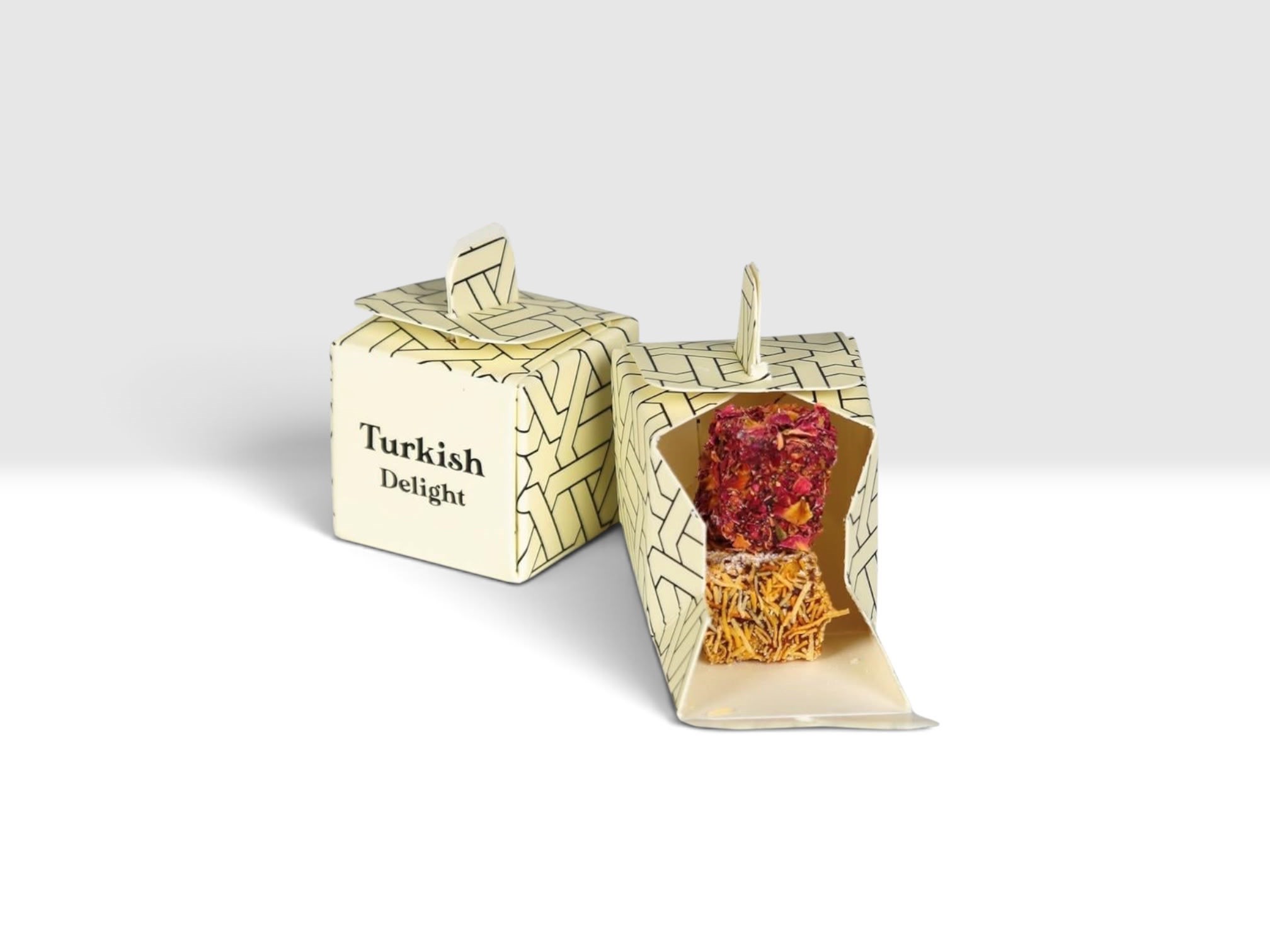 Mini Kutulu_Gül Yaprak & Kadayıflı Çifte Antep Fıs.Lokum