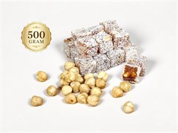 ÇİFTE KAVRULMUŞ FINDIKLI LOKUM / 500 GR.