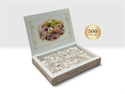 Fındıklı Çifte Kavrulmuş Lokum / Pudra şekerli (500 Gr.)
