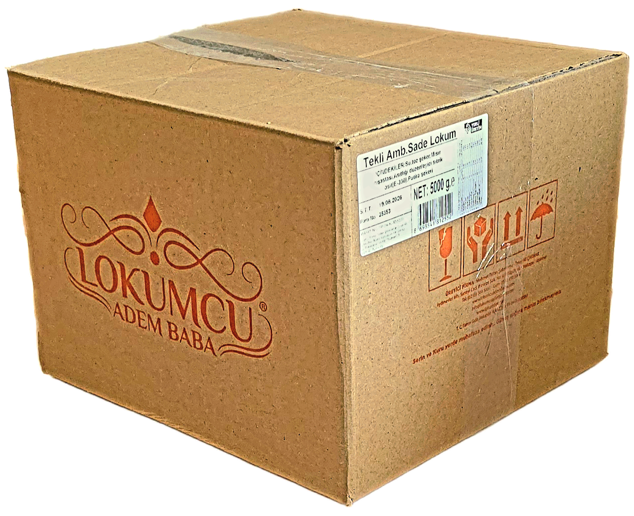 5 kg.TEKLİ AMBALAJLI LOKUM 5 kg.