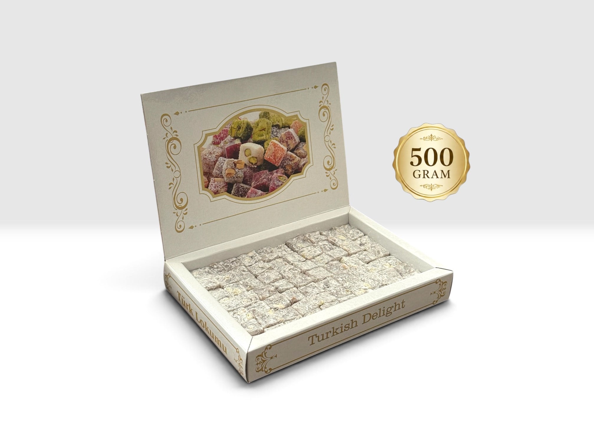 Çifte Kavrulmuş Antep Fıstıklı Lokum (Duble) / Çeşitleri (500gr)