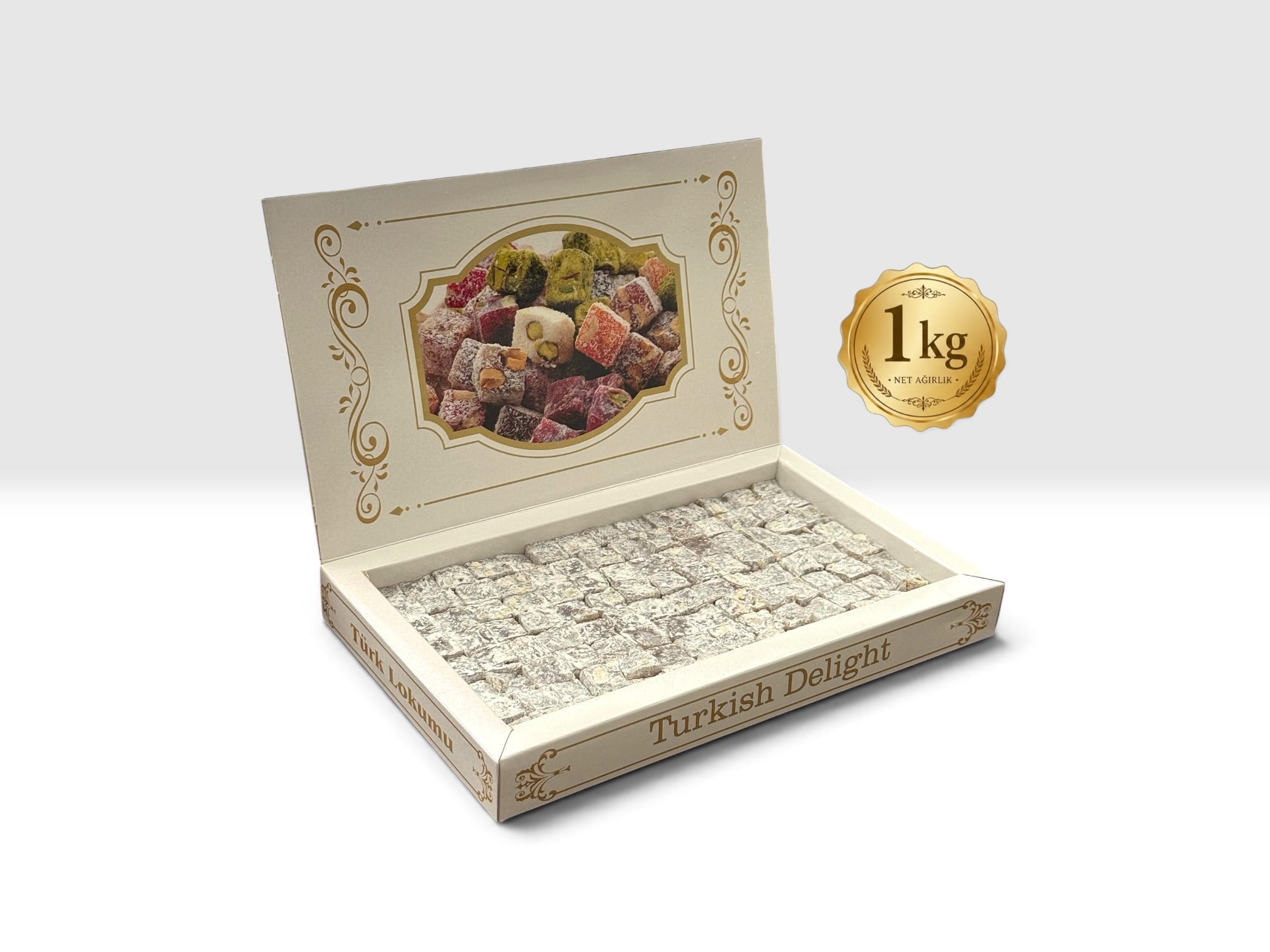 Çifte Kavrulmuş Antep Fıstıklı Lokum (Duble) / Çeşitleri (1KG)