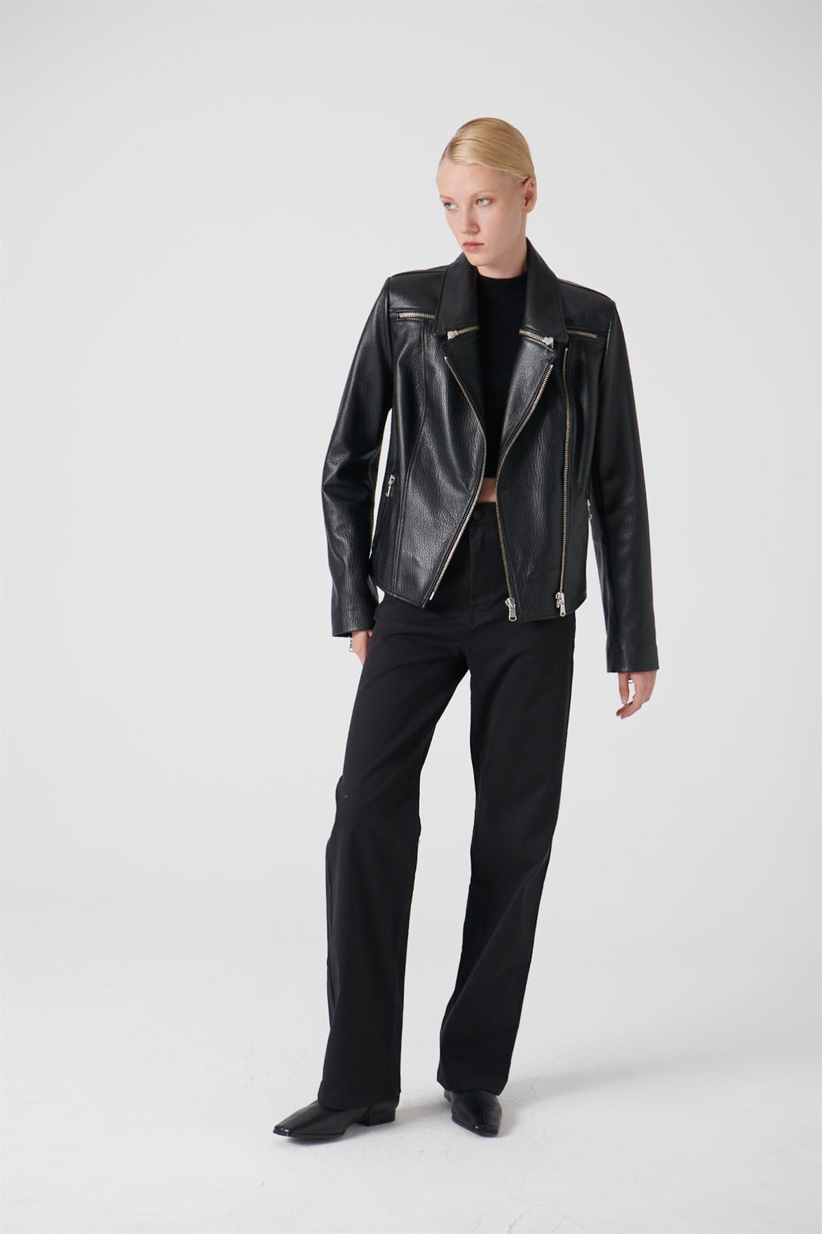 DP4051 Deri Biker Ceket JumboDP4051 Deri Biker Ceket Jumbo