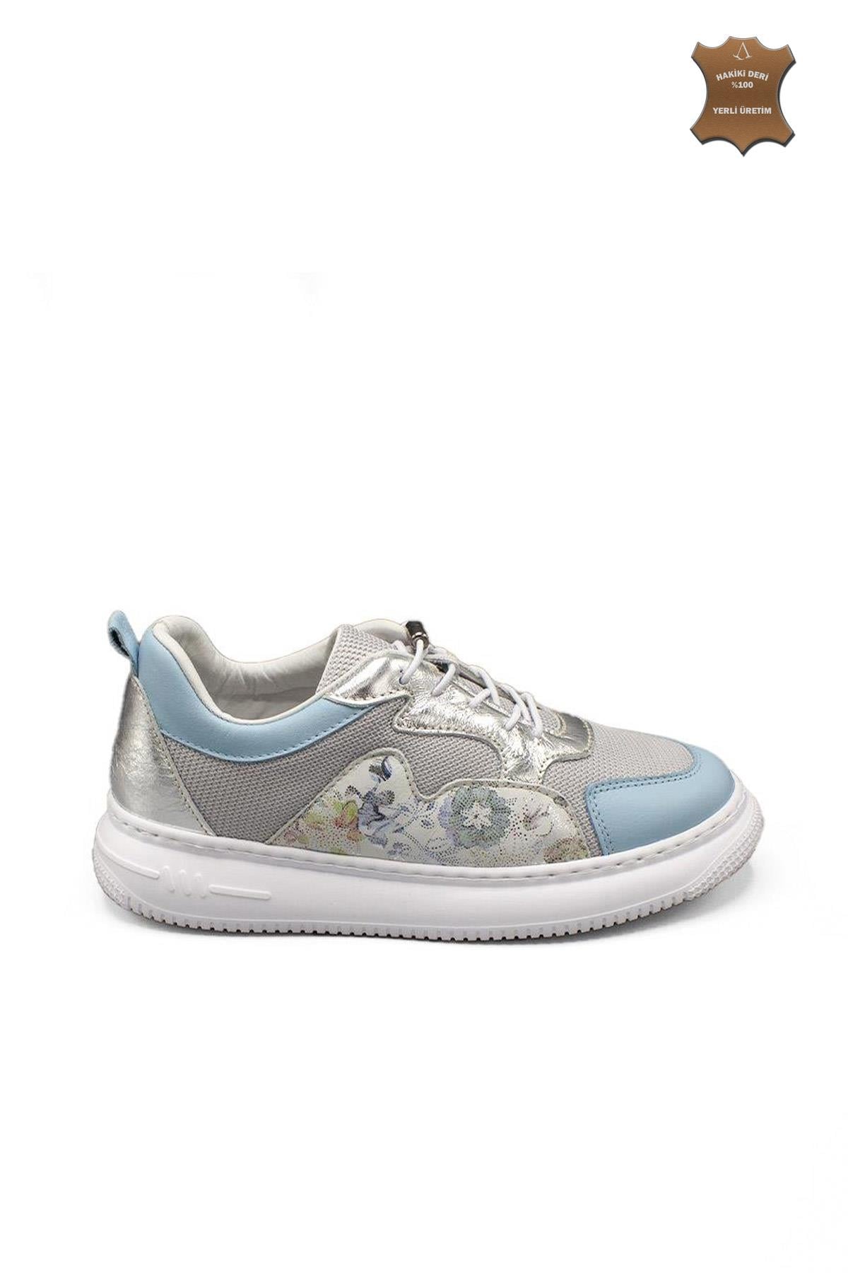 7Adımdaaşk Kadın Deri Ve Tekstil Sneaker Ayakkabı 082Y24K11602