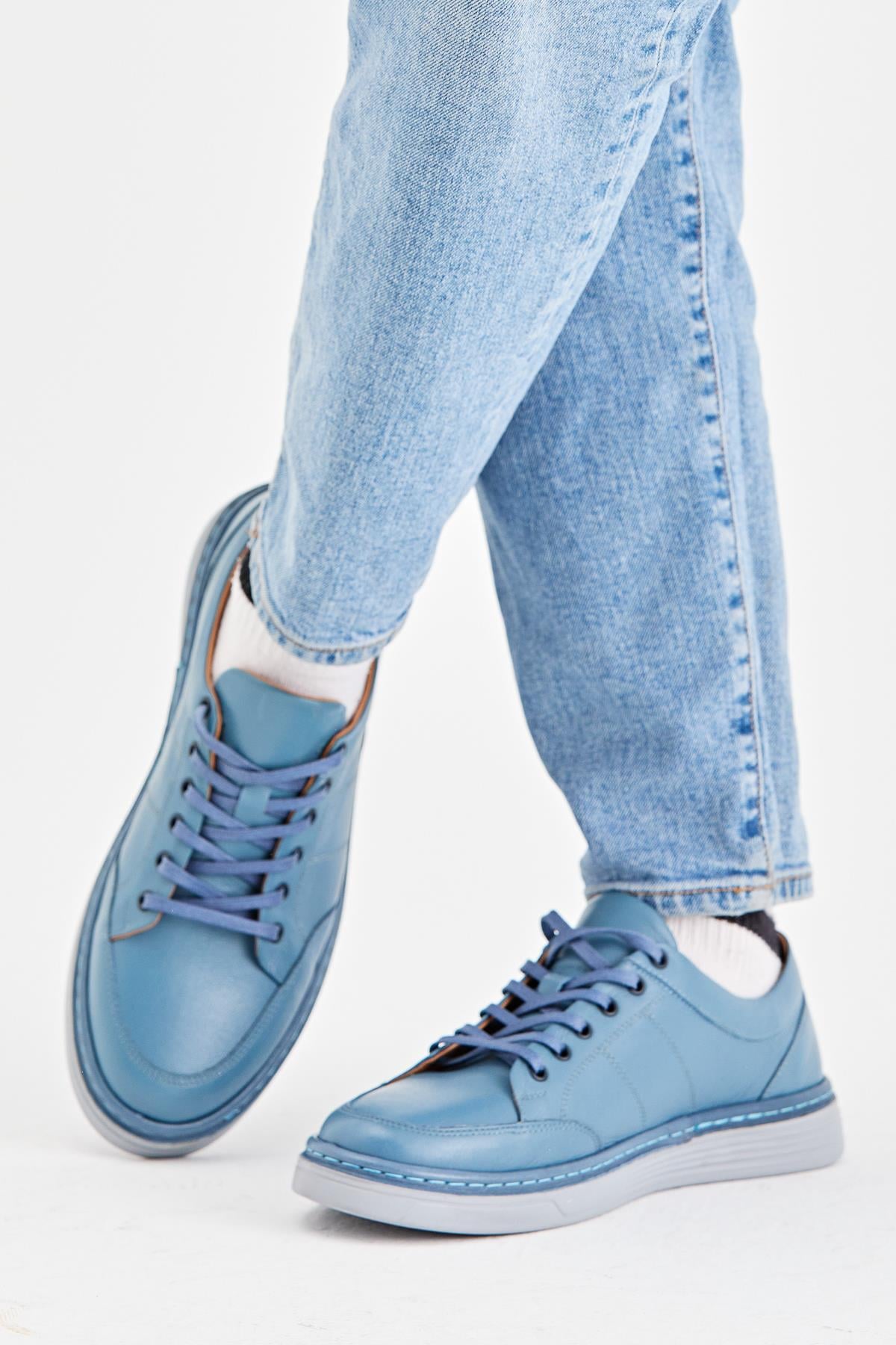 Erkek Sneaker Hakiki Deri Ayakkabı 002Y22E4045